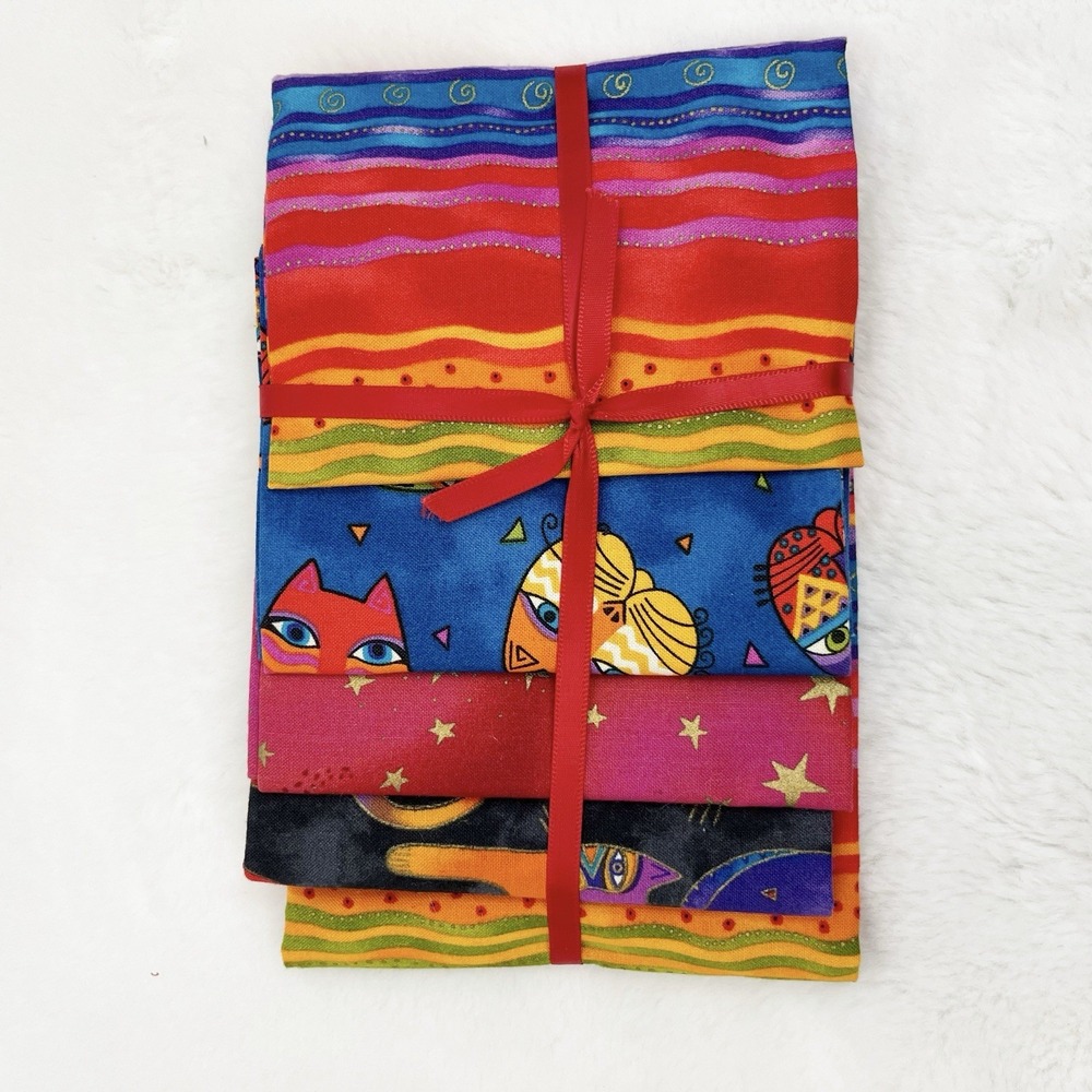 Jo-Ann Bundle Fat Quarters 4 Pc 18"x22" Whimsical Cats